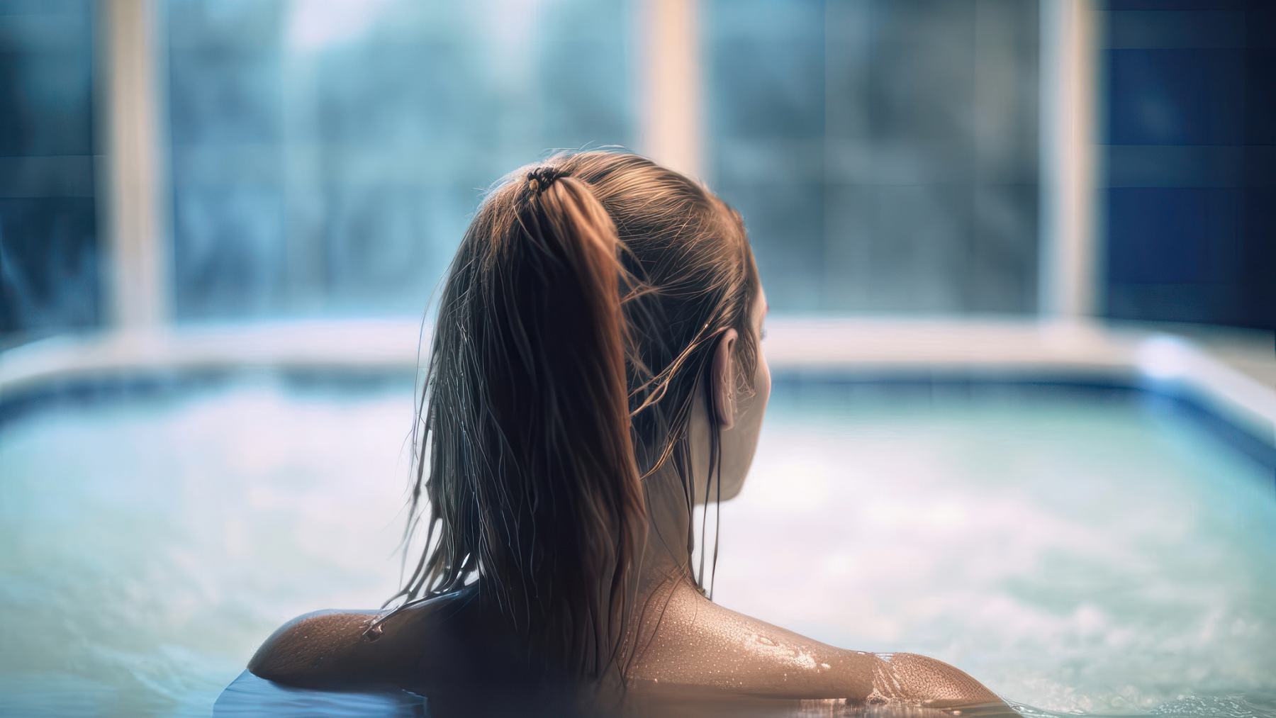 Jacuzzi z hydromasażem w strefie wellness Willi OdNova w Tyliczu